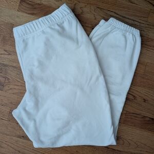 NWOT Athleta Cozy White Joggers Size XL They Run Large.  Super cozy and soft.